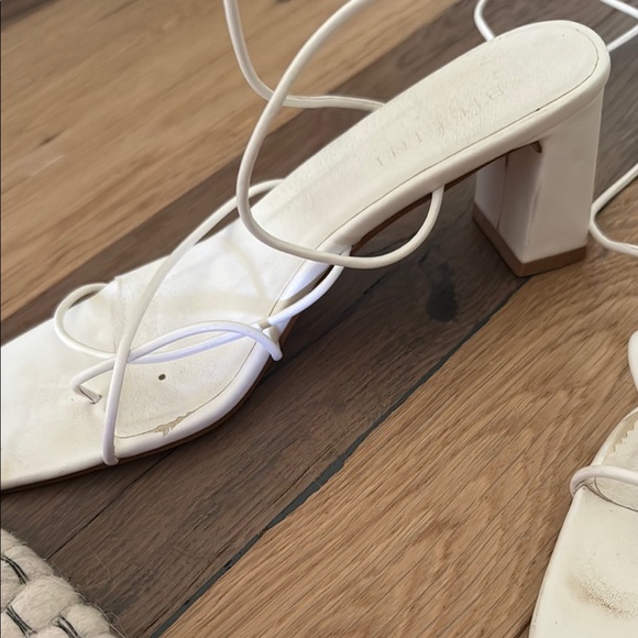 Billini White Strappy Heels - Picture 2 of 4